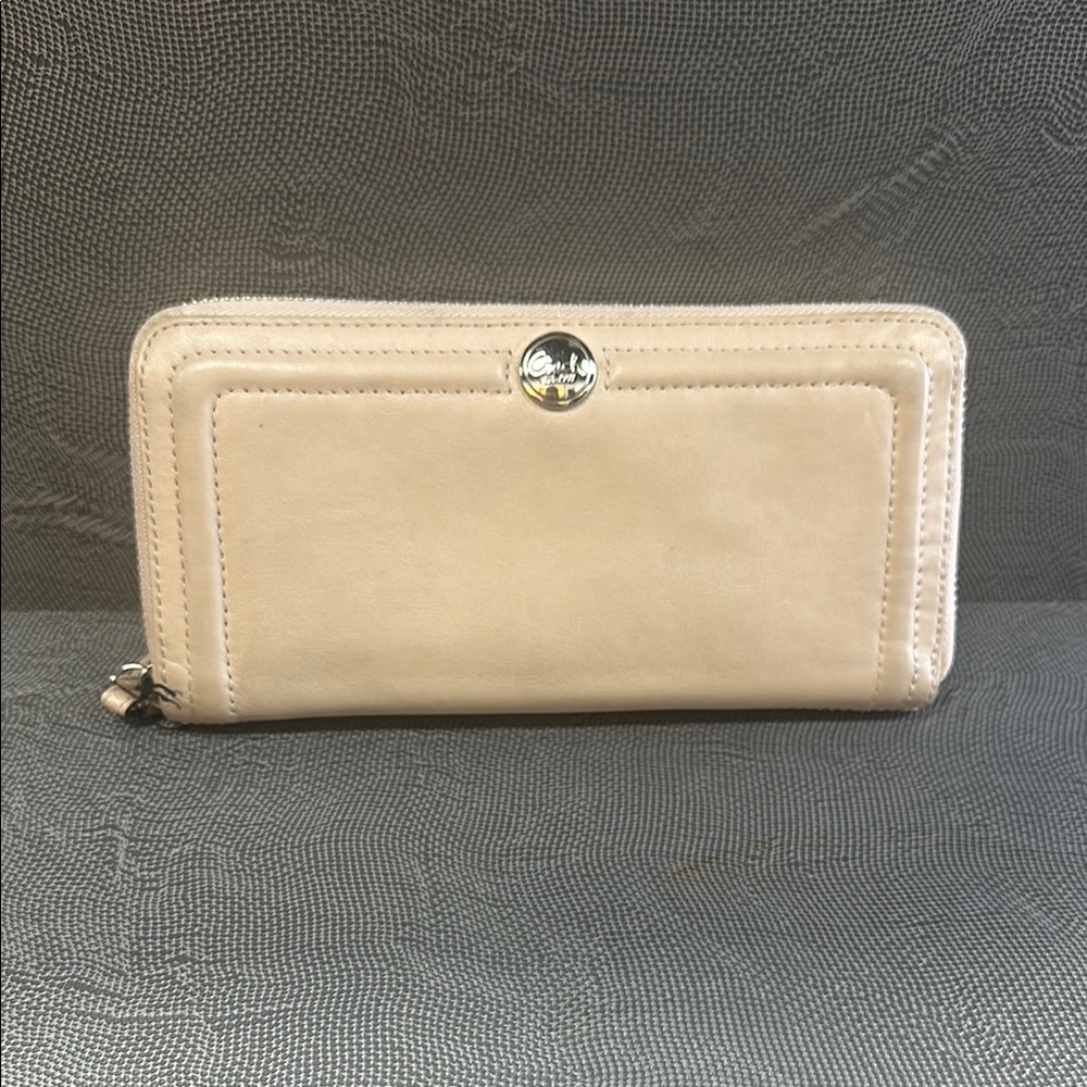 Beige Leather Wallet